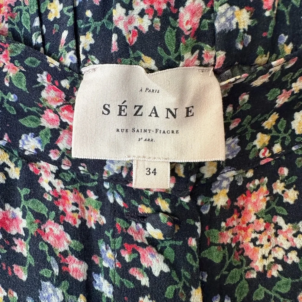 Sezane Ralph Skirt in Navy Garden XS (Fr 34 / US 2) - Picture 5 of 6